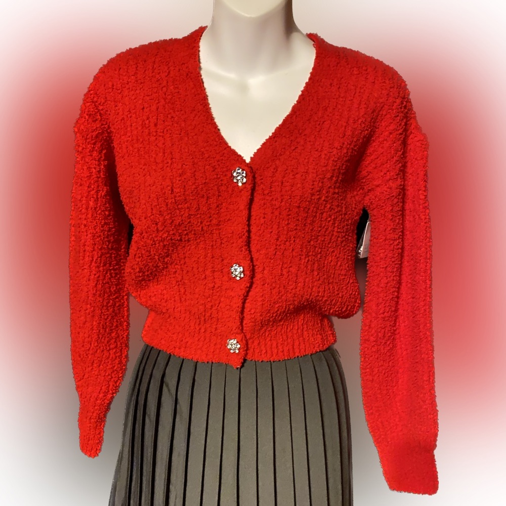 No Boundaries Cardigan in Red (NEW)